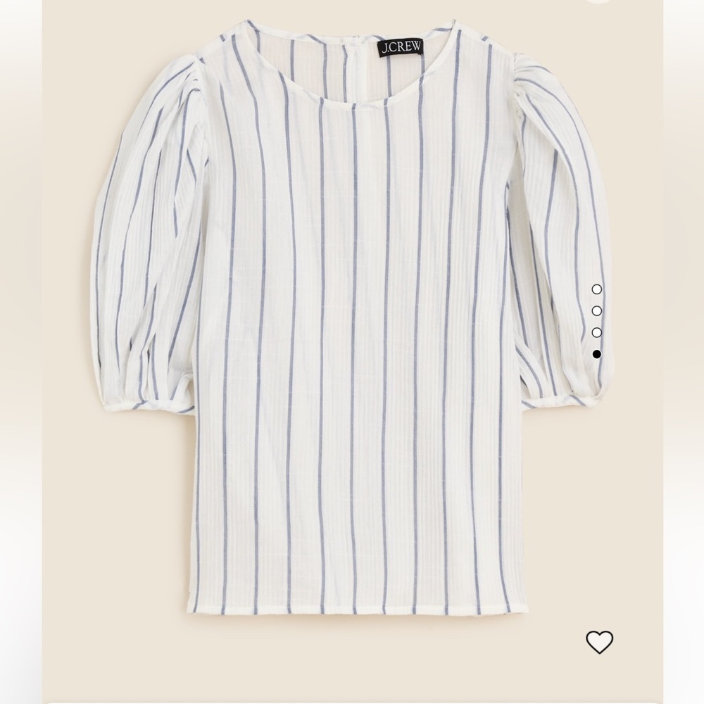 J. Crew Puff sleeve top in sheer gauze
